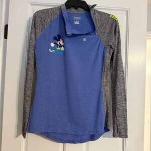 runDisney Champion Blue and Gray Long Sleeve Shirt